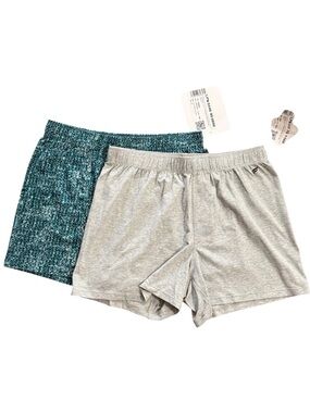 Fabletics - NWT - Bundle - Men's Cotton Blend Boxer Briefs 2-Pack - Gray & Teal